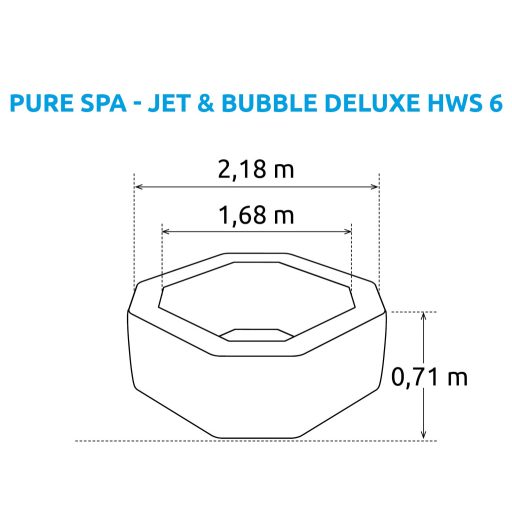 Marimex Pure Spa felfújható pezsgőfürdő - Jet & Bubble Deluxe HWS 6