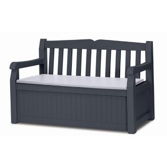 Keter Eden Garden Bench 265L kerti pad, szürke