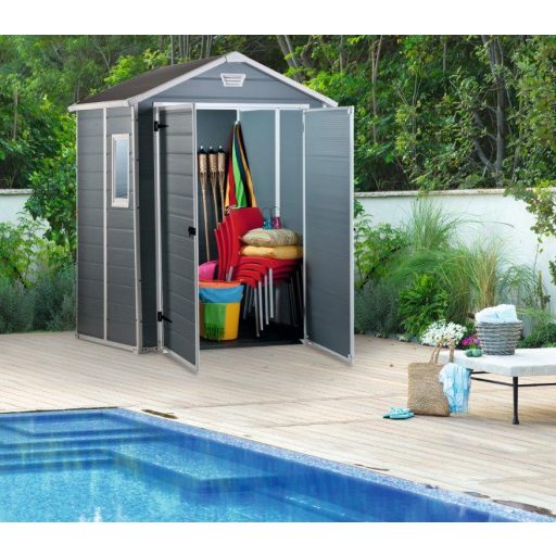 Kerti ház Keter MANOR 6 x 5 DD szürke / fehér