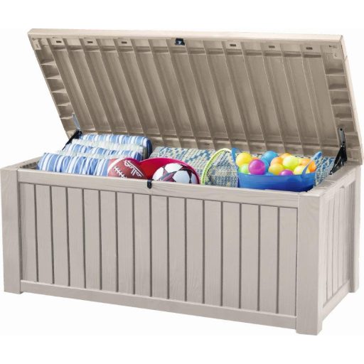 Kerti box Keter Rockwood 570 L krémszínű