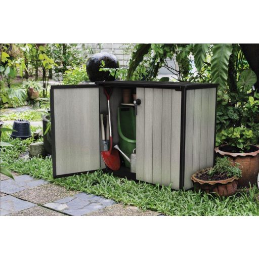 Keter Patio Store kerti box, szürke és fekete