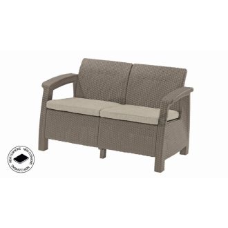   Kerti bútor Keter Corfu love seat kétszemélyes kanapé, cappuccino szín