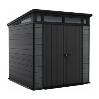 Keter Cortina 7x7 kerti tároló grafitszürke, padlóval