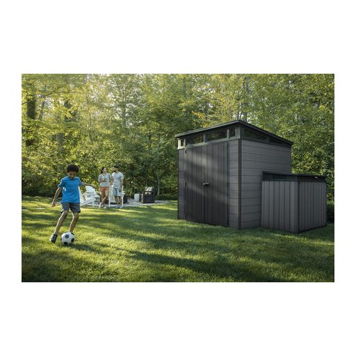 Keter Cortina 7x7 kerti tároló grafitszürke, padlóval