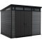 Keter Cortina 9x7 kerti tároló grafitszürke, padlóval