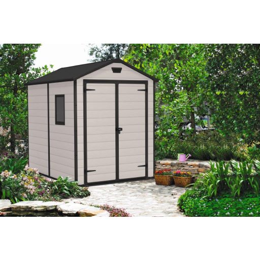 Keter MANOR 6 x 8 DD kerti tároló bézs, padlóval