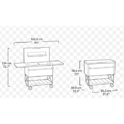 Keter Patio Cooler kerti asztal, szürke