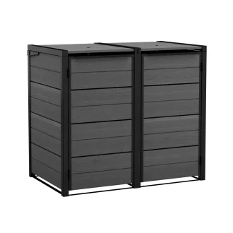   Kerti tároló Keter Hide Away 2x 120 l-es kukákhoz, szürke