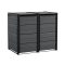 Kerti tároló Keter Hide Away 2x 120 l-es kukákhoz, szürke