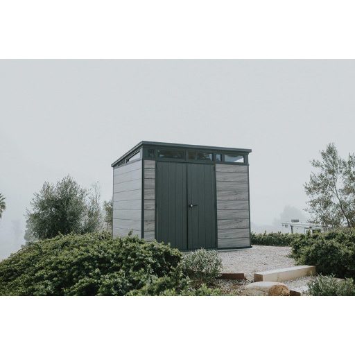 Kerti ház Keter PENT Signature 9x7 Storm Grey, padlóval