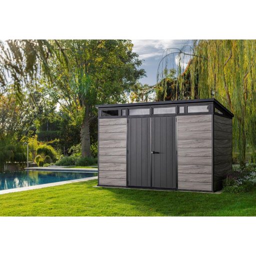 Kerti ház Keter PENT Signature 11x7 Storm Grey, padlóval