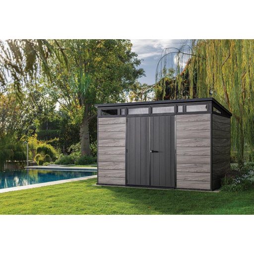 Kerti ház Keter PENT Signature 11x7 Storm Grey, padlóval