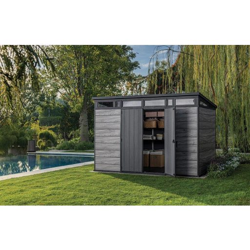 Kerti ház Keter PENT Signature 11x7 Storm Grey, padlóval