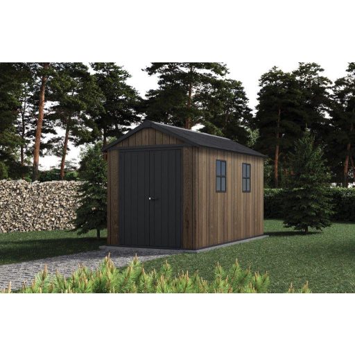 Keter Apex 7,5 x 11 Walnut kerti ház, padlóval