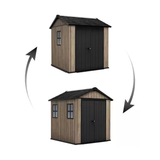 Keter Apex 7,5 x 7 Ashwood kerti ház, padlóval