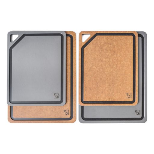 G21 EcoCut vágódeszka természetes cellulózból – 2 db-os készlet, barna