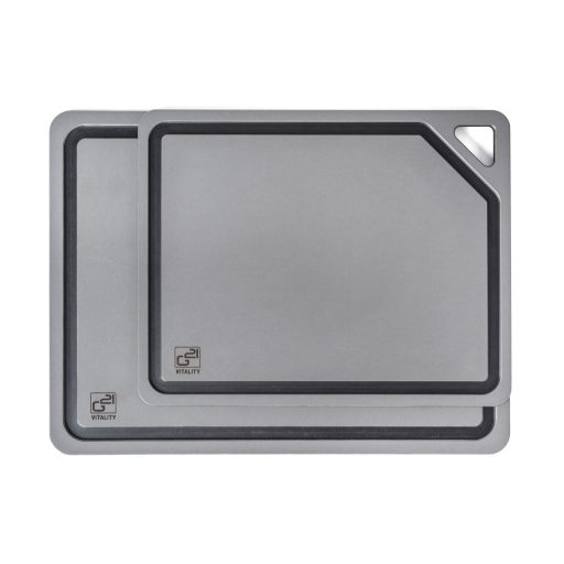 G21 EcoCut szeletelődeszka természetes cellulózból – 2 darabos készlet, grafit színben