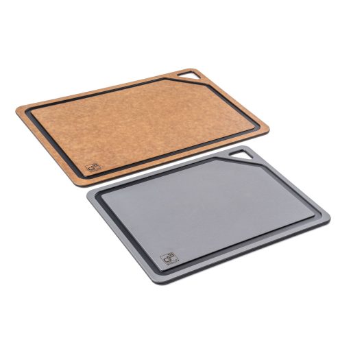 G21 EcoCut szeletelődeszka természetes cellulózból – 2 darabos készlet, barna/grafit színben