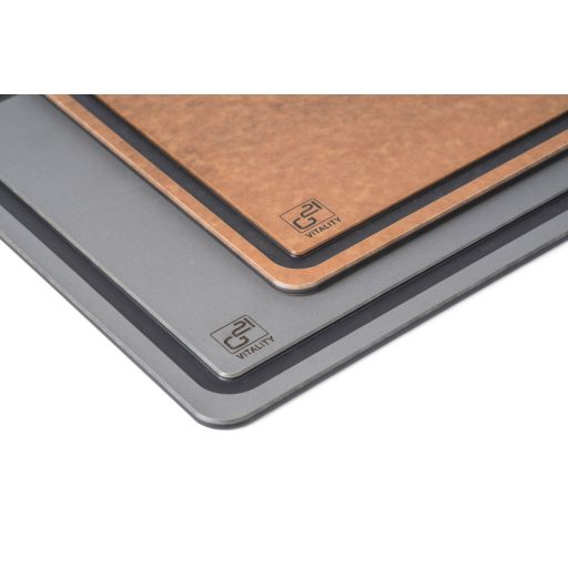 G21 EcoCut szeletelődeszka természetes cellulózból – 2 darabos készlet, grafit/barna színben