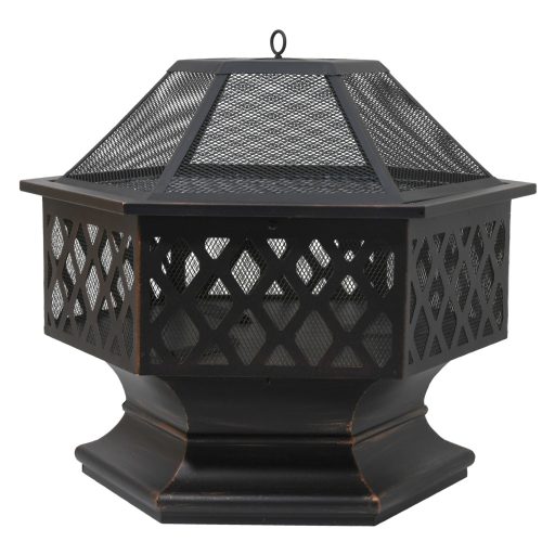 Cattara HEXAGON tűztér copper patina fedéllel