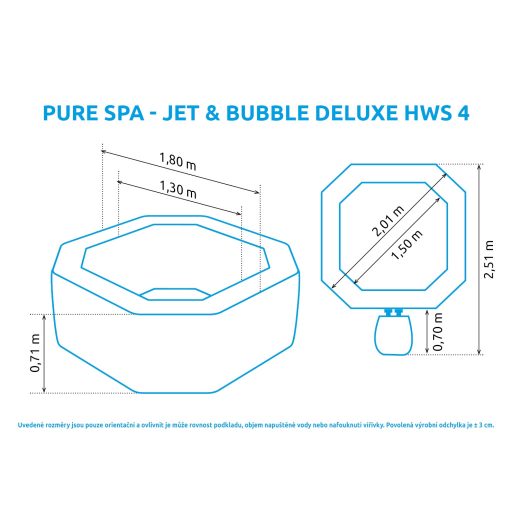 Marimex Pure Spa felfújható pezsgőfürdő - Jet & Bubble Deluxe HWS 4