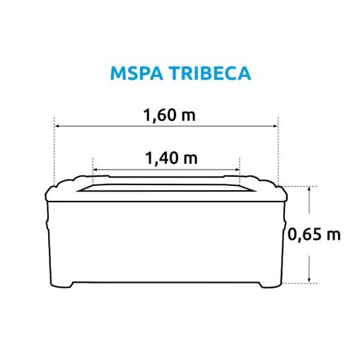 Felfújható pezsgőfürdő Marimex MSPA TRIBECA rögzített szerkezettel