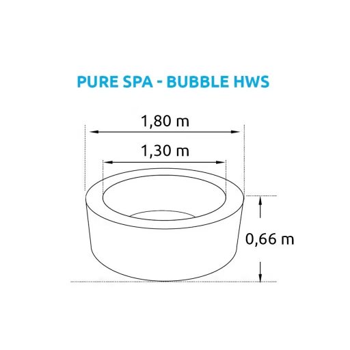Felfújható pezsgőfürdő Marimex Pure Spa - Bubble HWS - kék -Intex 28486EX
