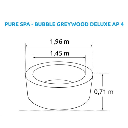 Marimex Pure Spa - Bubble Greywood Deluxe AP 4 felfújható pezsgőfürdő