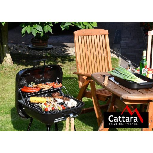Cattara TRAPANI faszenes grill – téglalap alakú, 46 cm