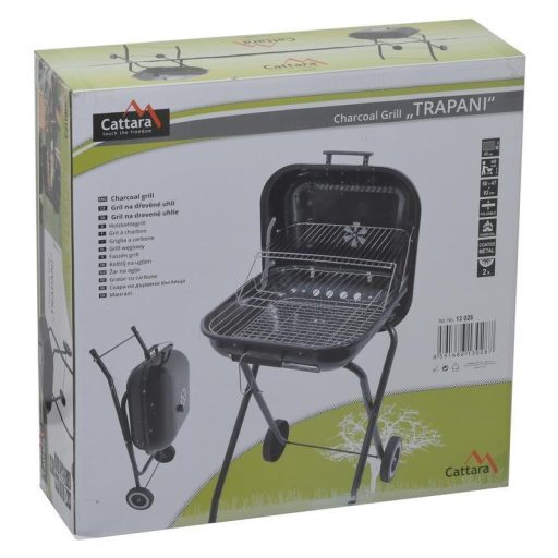 Cattara TRAPANI faszenes grill – téglalap alakú, 46 cm