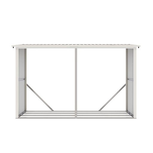 G21 WOH 682 tüzifa tároló - 302 x 119 cm, zöld