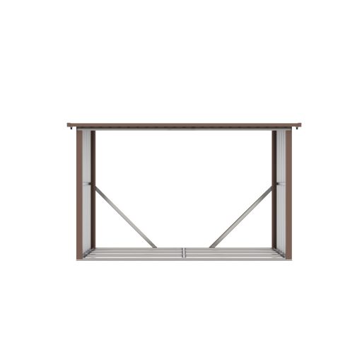G21 WOH 335 tüzifa tároló - 242 x 89 cm, barna
