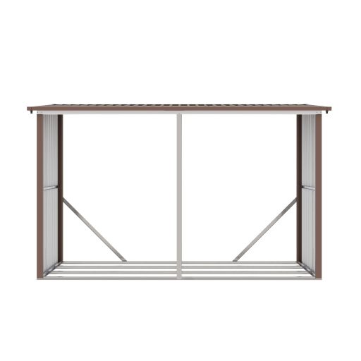 G21 WOH 682 tüzifa tároló - 302 x 119 cm, barna