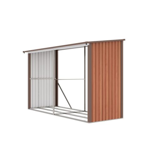 G21 WOH 682 tüzifa tároló - 302 x 119 cm, barna