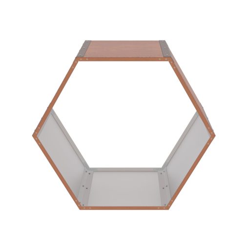 Tüzifa tároló G21 HEX 53 - 92 x 60 cm, barna