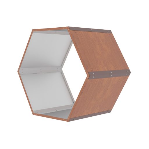 Tüzifa tároló G21 HEX 53 - 92 x 60 cm, barna