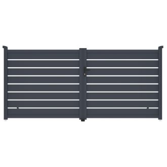 Kapu G21 Reno 350x158 cm kétszárnyú, antracit színű