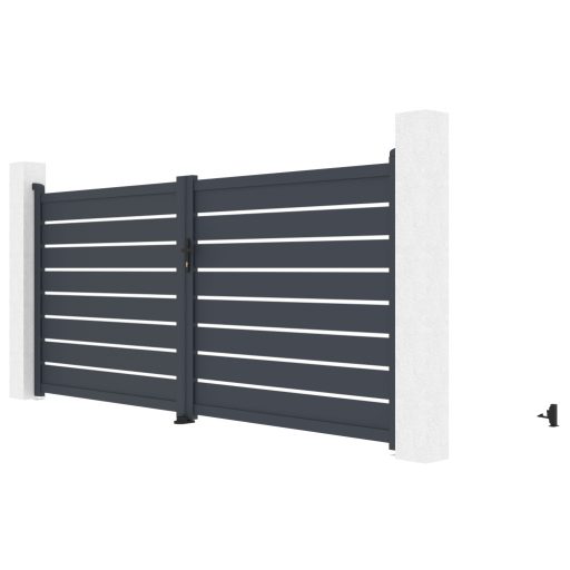 Kapu G21 Reno 350x158 cm kétszárnyú, antracit színű