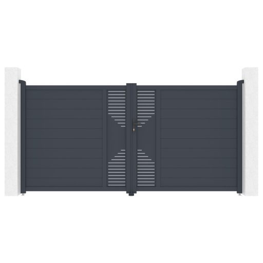 G21 Marion 350x173 cm kétszárnyú kapu, antracit