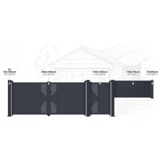 Kerítésmező G21 Marion 168x78 cm, antracit
