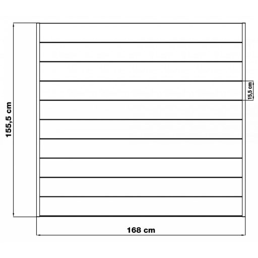 Kerítésmező G21 Marion 168x156 cm, antracit