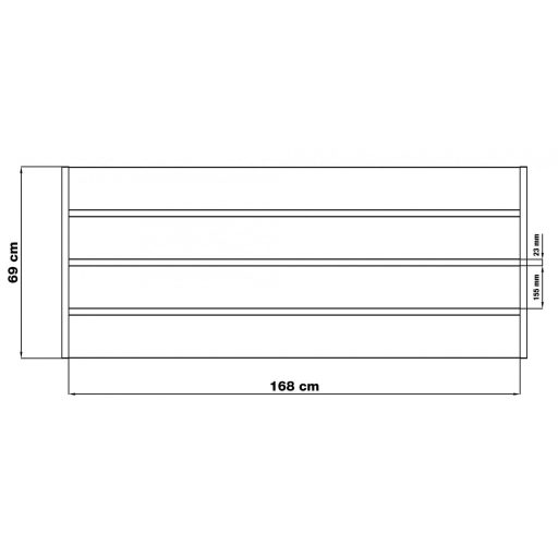 Kerítésmező G21 Reno 168x69 cm, antracit
