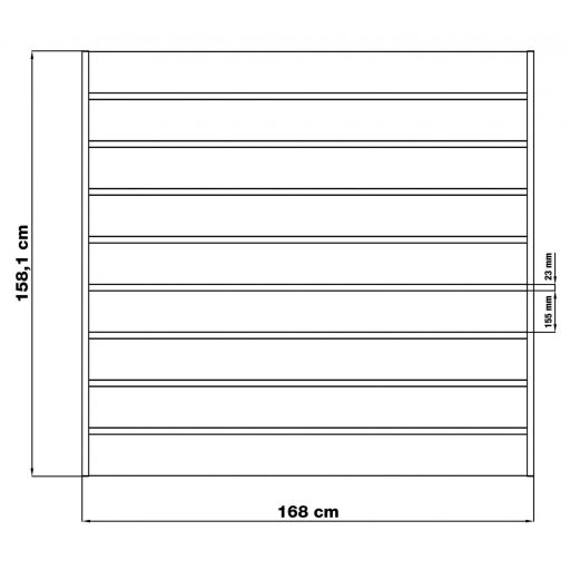 Kerítésmező G21 Reno 168x158 cm, antracit