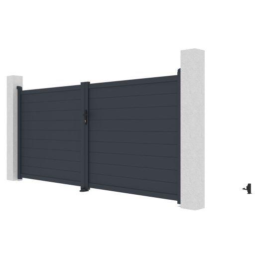 G21 Orlando 350x158 cm-es kétszárnyú kapu, antracit színben