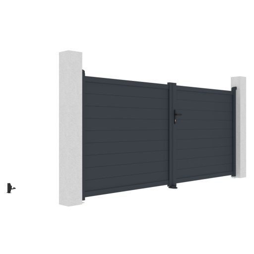 G21 Orlando 350x158 cm-es kétszárnyú kapu, antracit színben