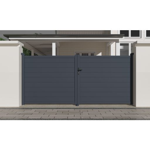 G21 Orlando 350x158 cm-es kétszárnyú kapu, antracit színben