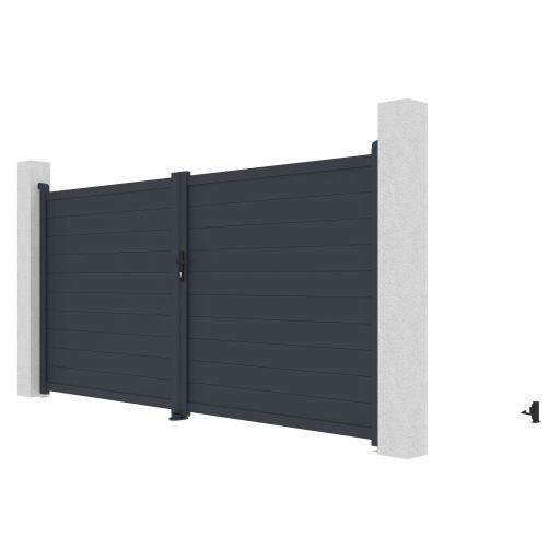 G21 Orlando 350x173 cm-es kétszárnyú kapu, antracit színben