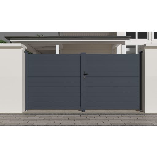 G21 Orlando 350x173 cm-es kétszárnyú kapu, antracit színben