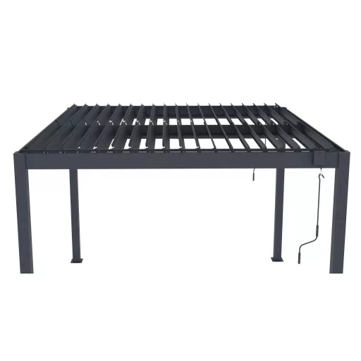 Bioklimatikus pergola G21 Austin 3×3 m, antracit színű alumínium