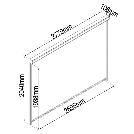 G21 oldalsó napellenző 2,8x2 m Austin pergolához